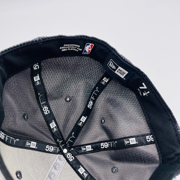 New Era 59 Fifty Custom NBA Minnesota Timberwolves Grey Felt Suede Hat 7 1/4 - Picture 7 of 8
